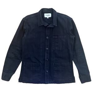 Corridor NYC Canvas Overshirt Mens S Shirt Jacket Chore Workwear Faded Black